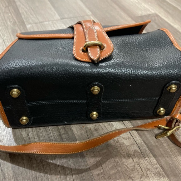 Dooney & Bourke all weather leather black preppy crossbody satchel Lagenlook Y2K - Picture 7 of 14